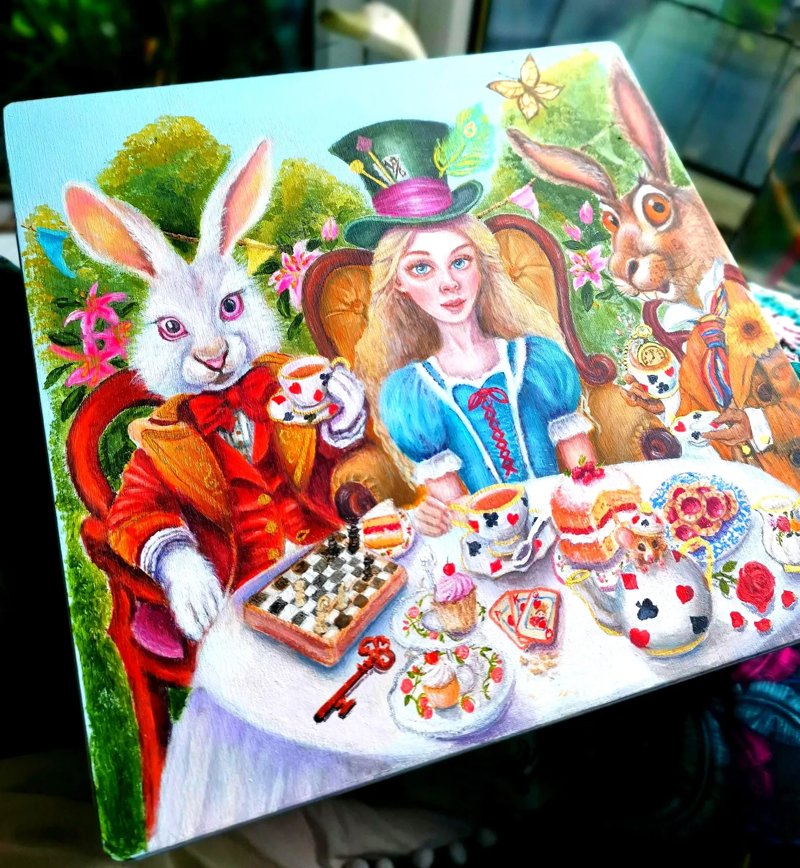 Tea with Alice - Custom Order artwork for sale